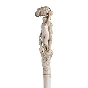 Antique ivory walking stick cane - ... 