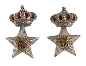 A pair of neck stars of a field adjutant of ... 