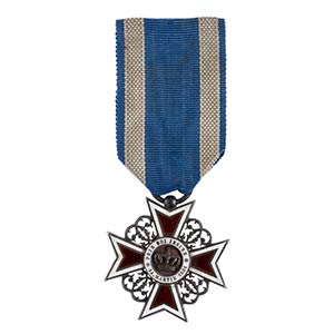 Romania, Order of the crown, knight badge.  ... 