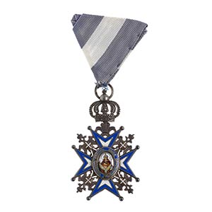 Serbia, Order of St. Saba knight’s badge, ... 
