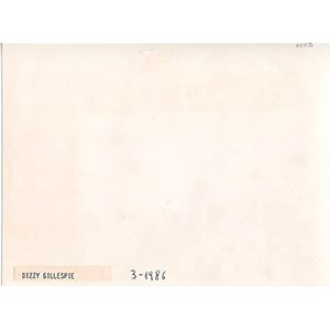 Dizzy Gillespie, 3/1986 23,5x17,5  ... 