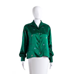 EMILIO PUCCI GREEN SATIN SHIRT ... 