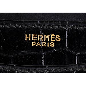 HERMES CROCODILE RING HANDBAG 60s  ... 