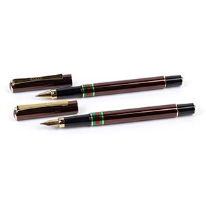 GUCCI PEN SET 70s/80s Pen set: 1 fountain pen, 1  - Bertolami