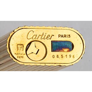 CARTIER LIGHTER  80s  Gold pleated ... 