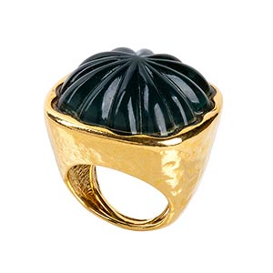 KENNETH JAY LANE  GOLD TONE RING  90s/2000s  ... 