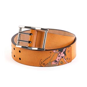 GUCCI  LEATHER BELT 2009  Brown leather ... 