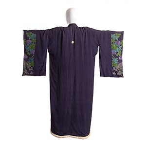SILK KIMONO 1920/1930 Purple silk ... 