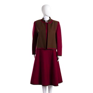 LOUIS FERAUD WOOL SUIT  Late 70s  Brown and ... 