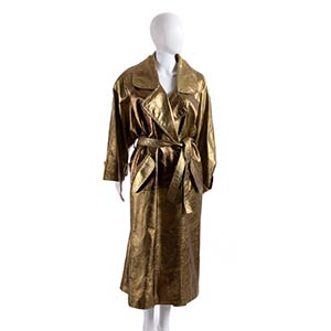 ANDREA PFISTER LEATHER COAT 80s  Gold and ... 