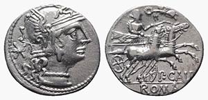Publius Calpurnius, Rome, 133 BC. AR ... 