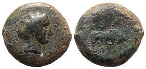Sicily, Alaisa Aitnaia(?), c. 340-330 BC. Æ ... 