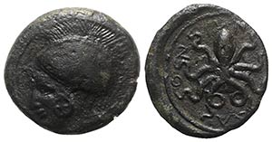 Sicily, Alontion, c. 334-325 BC. Æ (17mm, ... 
