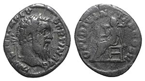 Pertinax (AD 193). Fourrèe Denarius (17mm, ... 