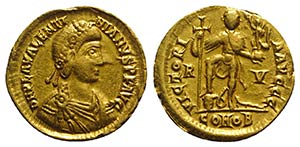 Valentinian III (425-455). AV Solidus (21mm, ... 