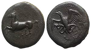 Sicily, Ameselon, c. 340-330 BC. Æ Hexas ... 