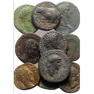 Lot of 10 Roman Imperial Æ coins, including ... 