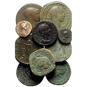 Lot of 10 Roman Imperial Æ coins, including ... 