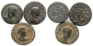 Aurelian (270-275). Lot of 3 Æ coins, to be ... 
