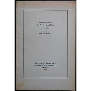 Bland R., Published work of R.A.G. Carson ... 