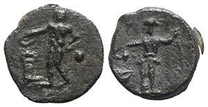 Sicily, Halykiai, c. 400-397 BC. Æ Onkia(?) ... 
