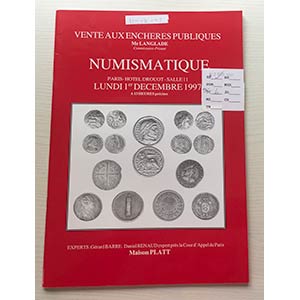 Maison Platt Numismatique Paris 01 Decembre ... 