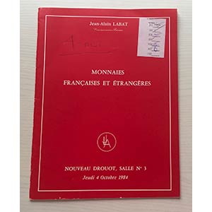 Page M.E. Salle No. 3 Monnaies Francaises, ... 