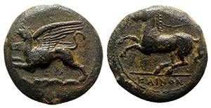 Sicily, Kainon, c. 360-340 BC. Æ (22mm, ... 