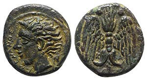 Sicily, Katane, c. 415-404 BC. Æ Tetras or ... 