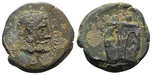 Sicily, Kersini, c. 344-339 BC. Æ Tetras ... 