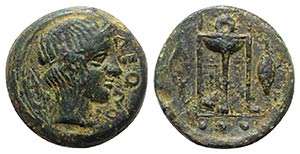 Sicily, Leontinoi, c. 405-402 BC. Æ Tetras ... 