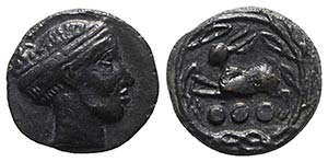 Sicily, Messana, 420-413 BC. Æ Tetras ... 