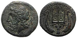 Sicily, Messana, 338-318 BC. Æ (20mm, ... 