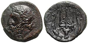 Sicily, Messana, 338-318 BC. Æ (21mm, ... 