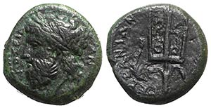 Sicily, Messana, 338-318 BC. Æ (12mm, ... 