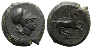 Sicily, Aitna, c. 355-339 BC. Æ (28mm, ... 