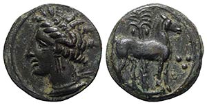 Carthage, c. 400-350 BC. Æ (14mm, 3.04g, ... 