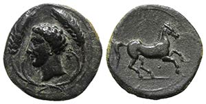 Carthage, c. 350 BC. Æ (15mm, 2.50g, 3h). ... 