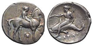Southern Apulia, Tarentum, c. 380-340 BC. AR ... 