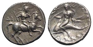 Southern Apulia, Tarentum, c. 340-332 BC. AR ... 