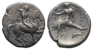 Southern Apulia, Tarentum, c. 315-302 BC. AR ... 