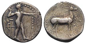 Bruttium, Kaulonia, c. 400-389/8 BC. AR ... 