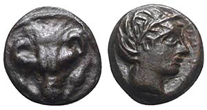 Bruttium, Rhegion, c. 351-280 BC. Æ (10mm, ... 