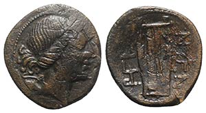 Bruttium, Rhegion, c. 260-215 BC. Æ (23mm, ... 