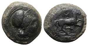Sicily, Aitna, c. 354/3-344 BC. Æ (25mm, ... 