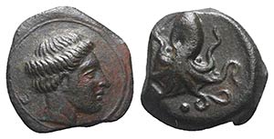 Sicily, Eryx, c. 330-260 BC. Æ Onkia (12mm, ... 