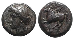 Sicily, Syracuse, 344-317 BC. Æ (20mm, ... 