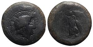 Sicily, Tyrrhenoi, 354/3-344 BC. Æ (30.5mm, ... 