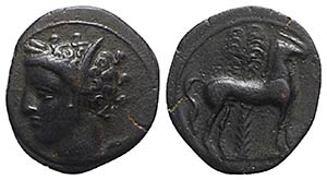 Carthage, c. 400-350 BC. Æ (16mm, 2.56g, ... 