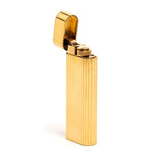 CARTIERLIGHTER 80sGold pleated  ... 